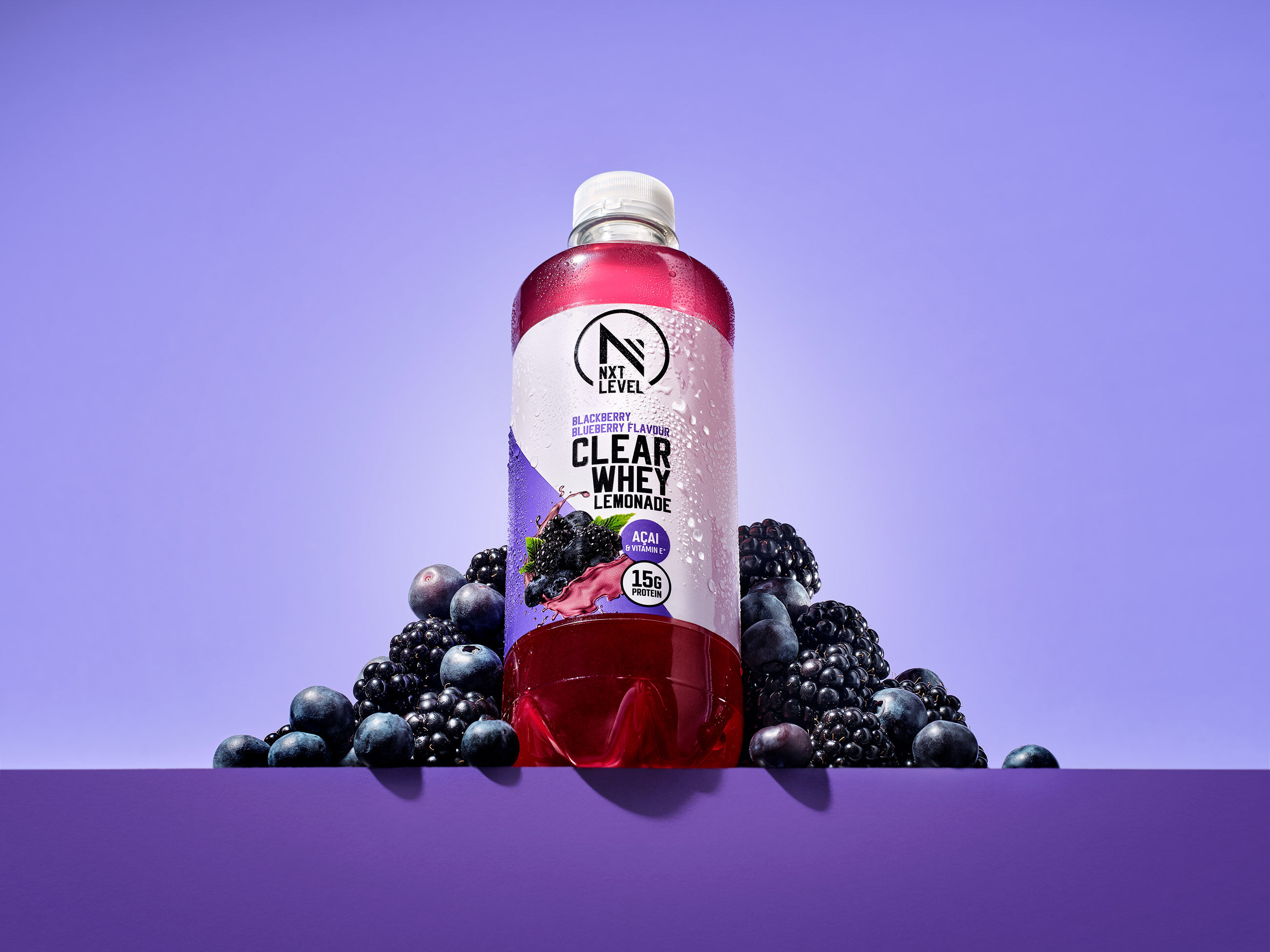 Clear whey - Black & Blueberry - 6x 450ml - 15g image number 2