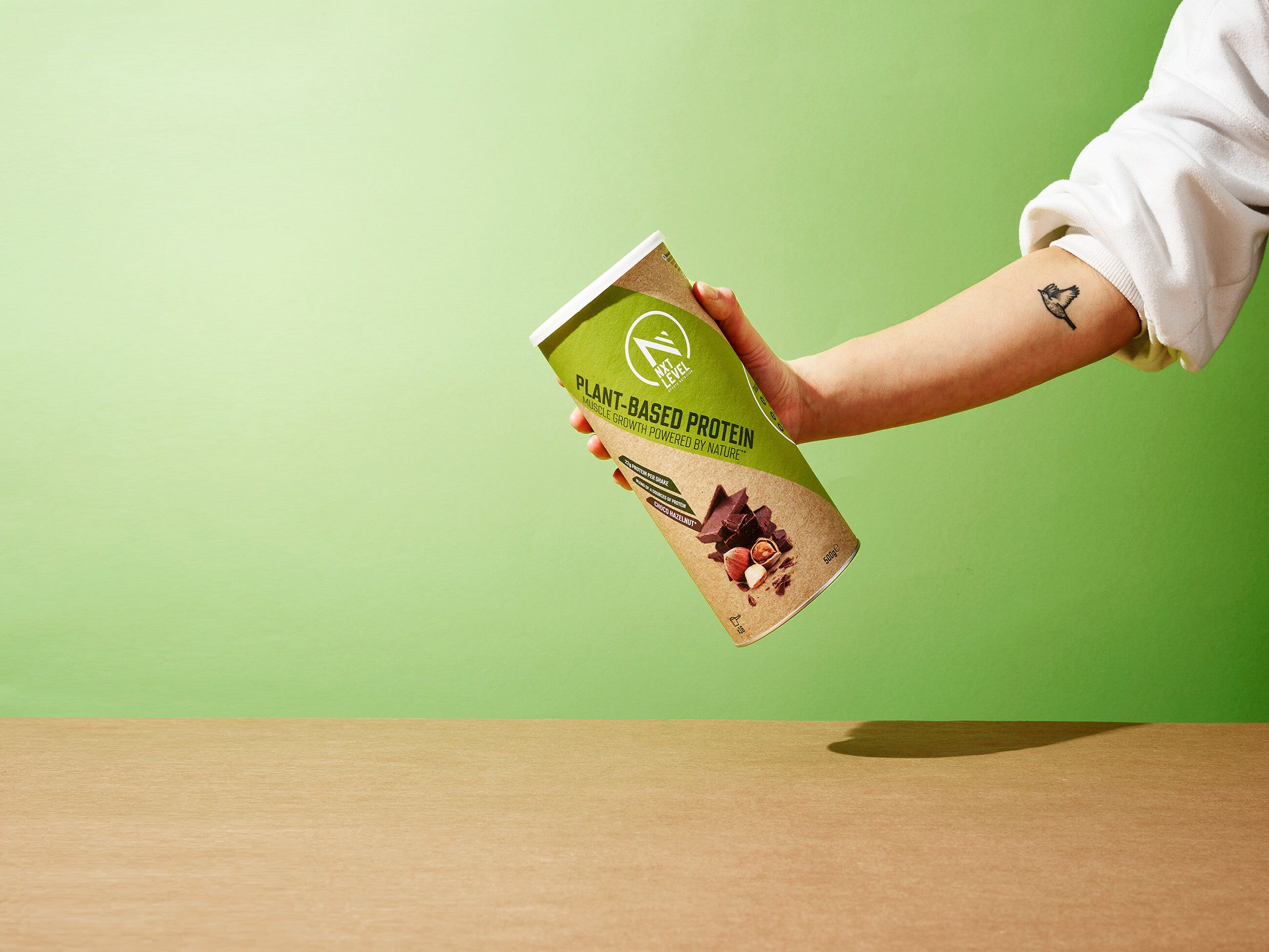 Plant-based Protein - Chocolade Hazelnoot - 16 shakes (500g) image number 2