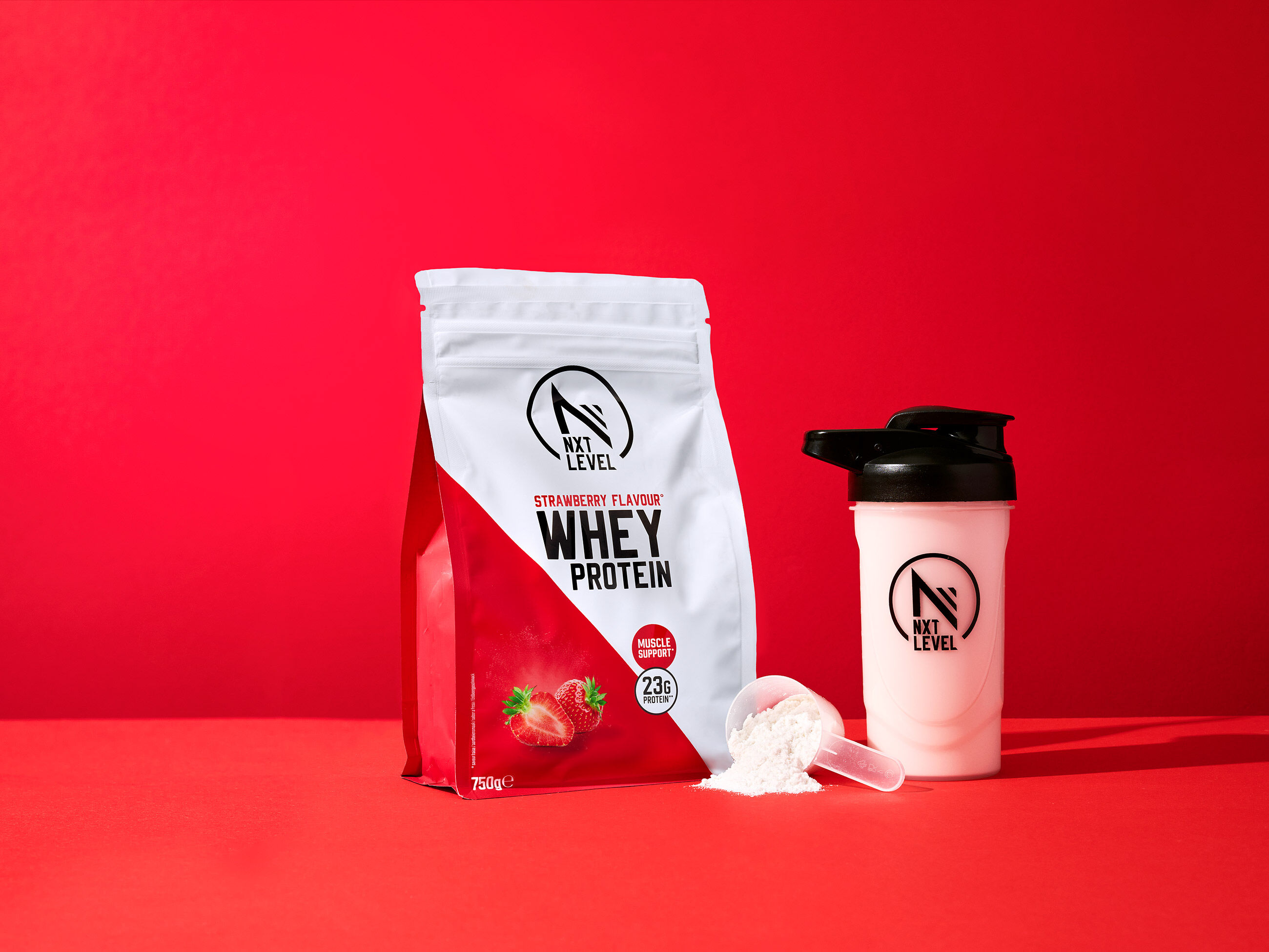 Whey Protein Strawberry - 750g image number 1