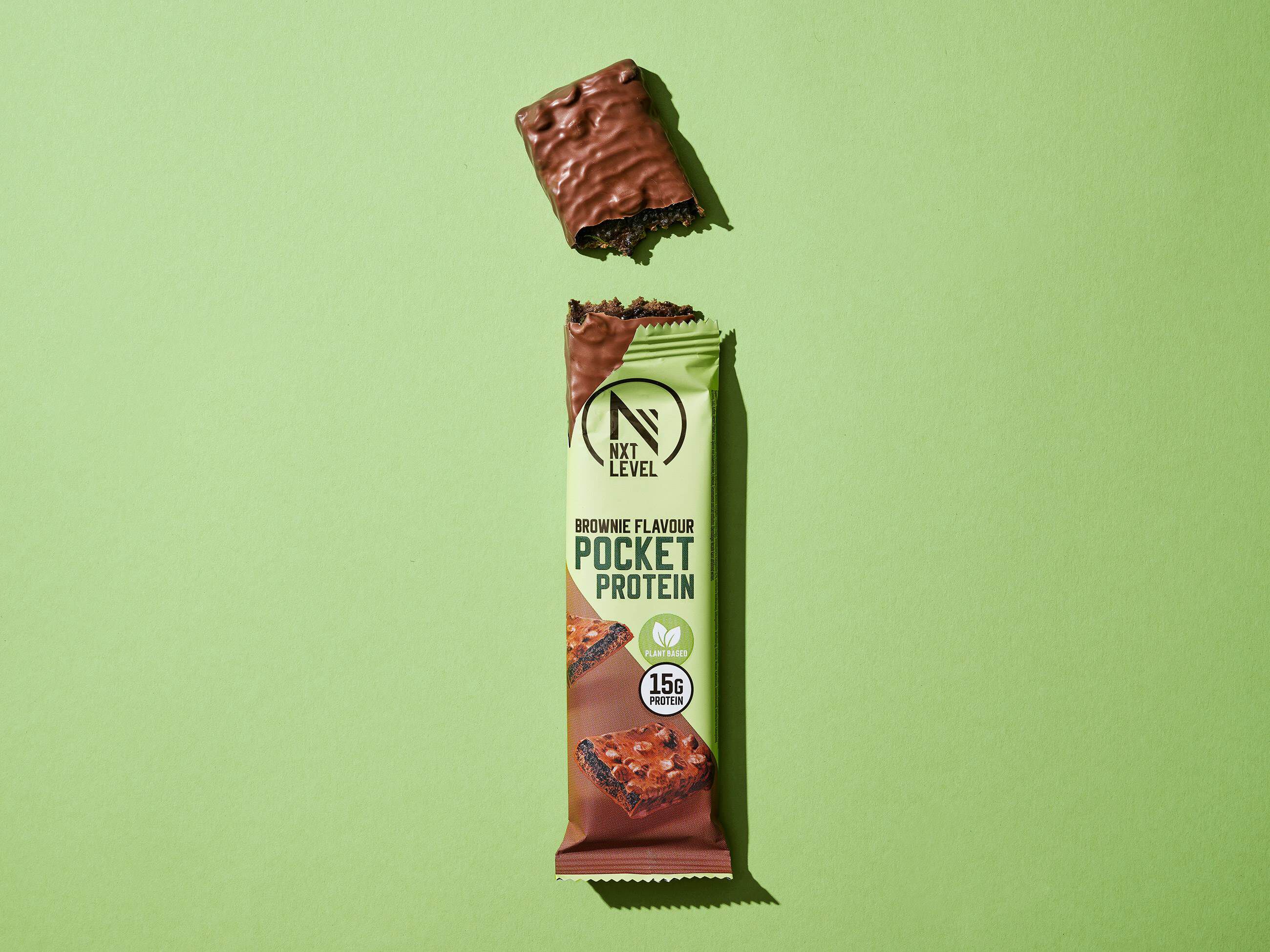 Pocket Protein &ndash; Vegan Brownie  - 15 bars image number 2