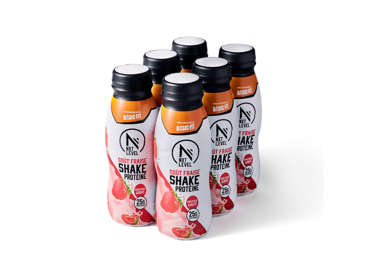 Shake prot&eacute;in&eacute; - Fraise - 6 x 330 ml - 25 g