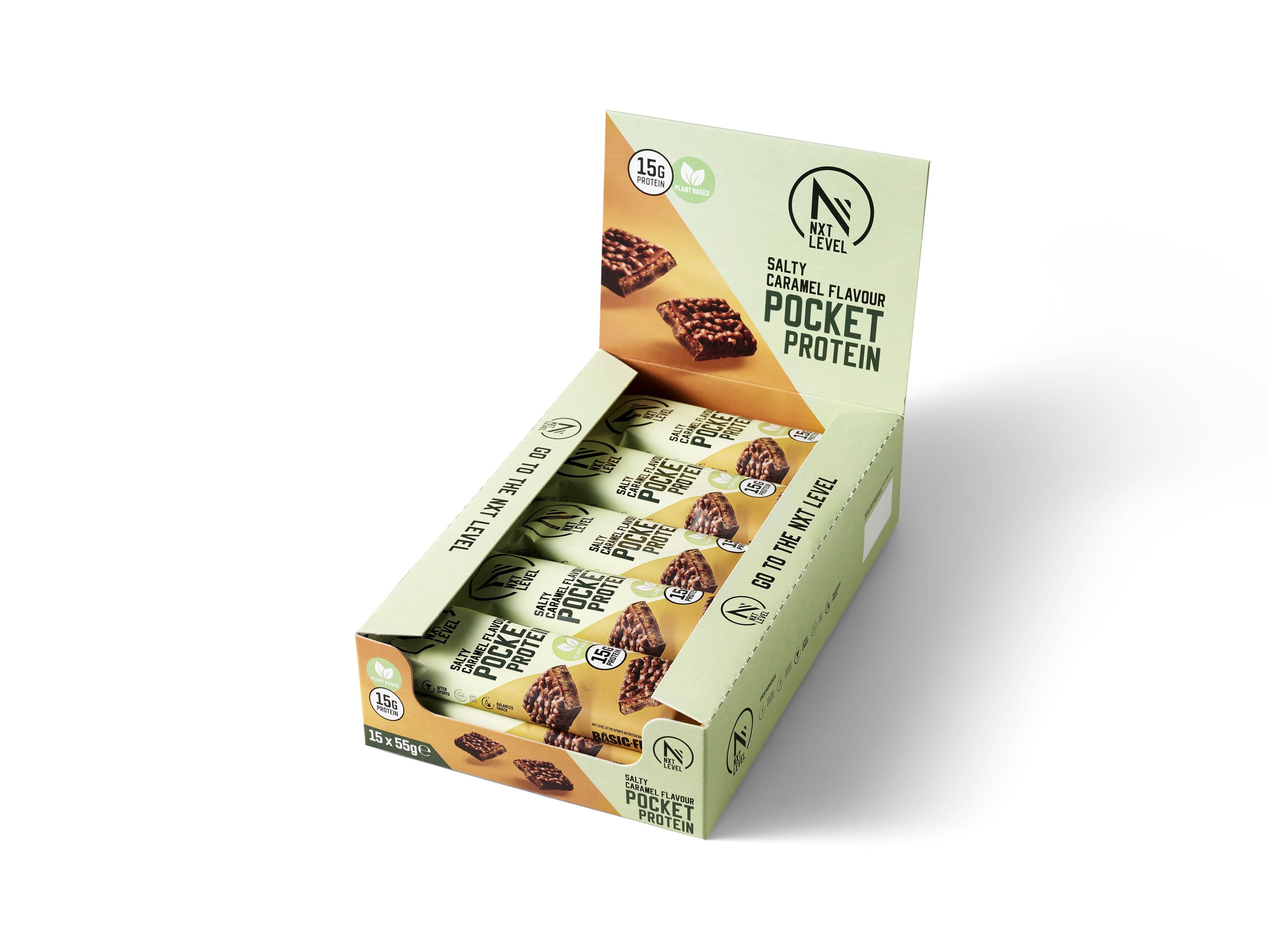 Pocket Protein - Vegan Salty Caramel - 15 bars