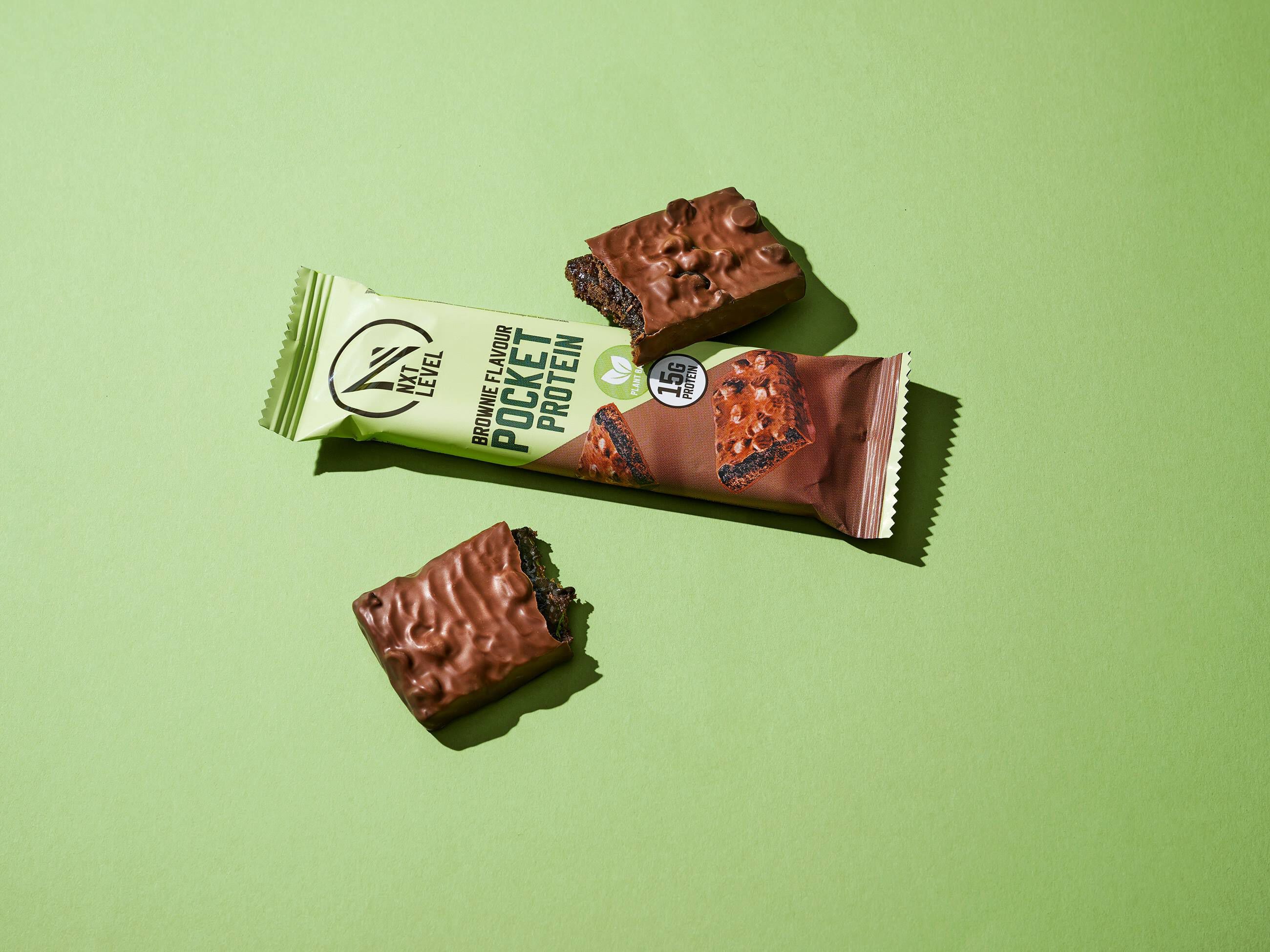 Pocket Protein &ndash; Vegan Brownie  - 15 bars image number 3